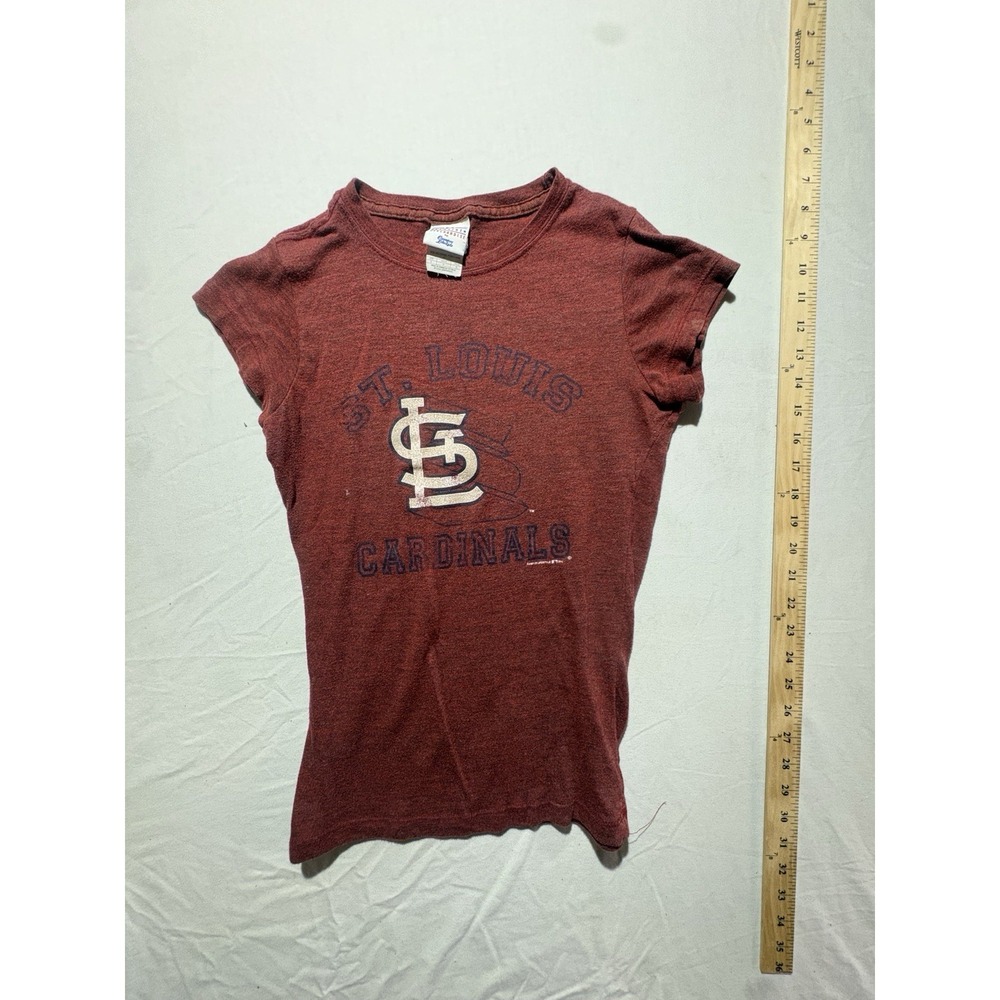 Majestic St Louis Cardinals Womens Red Logo T-Shirt Small MLB Baseball Scoop